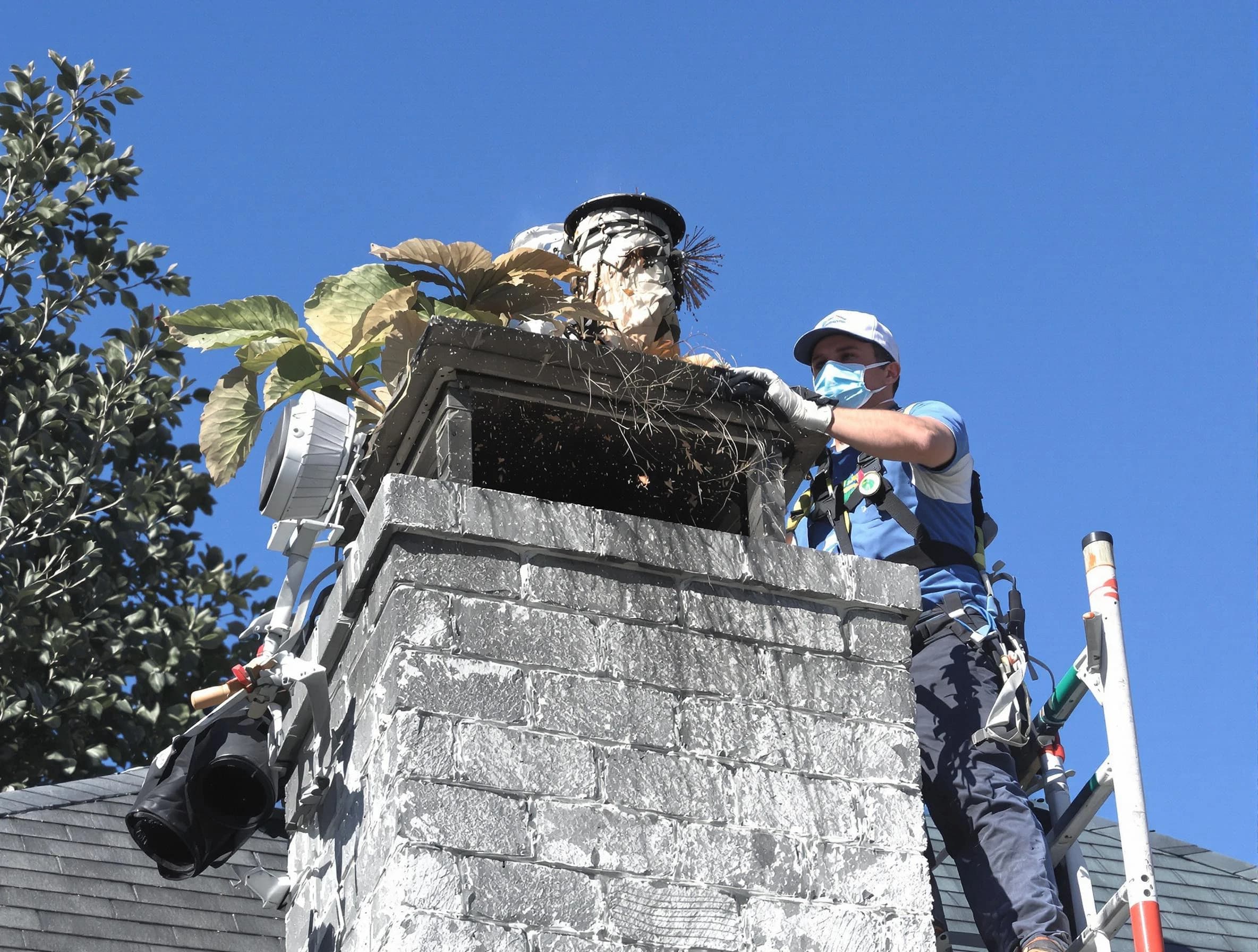 Pleasantville Chimney Sweep specialist performing chimney cleaning in Pleasantville, NJ