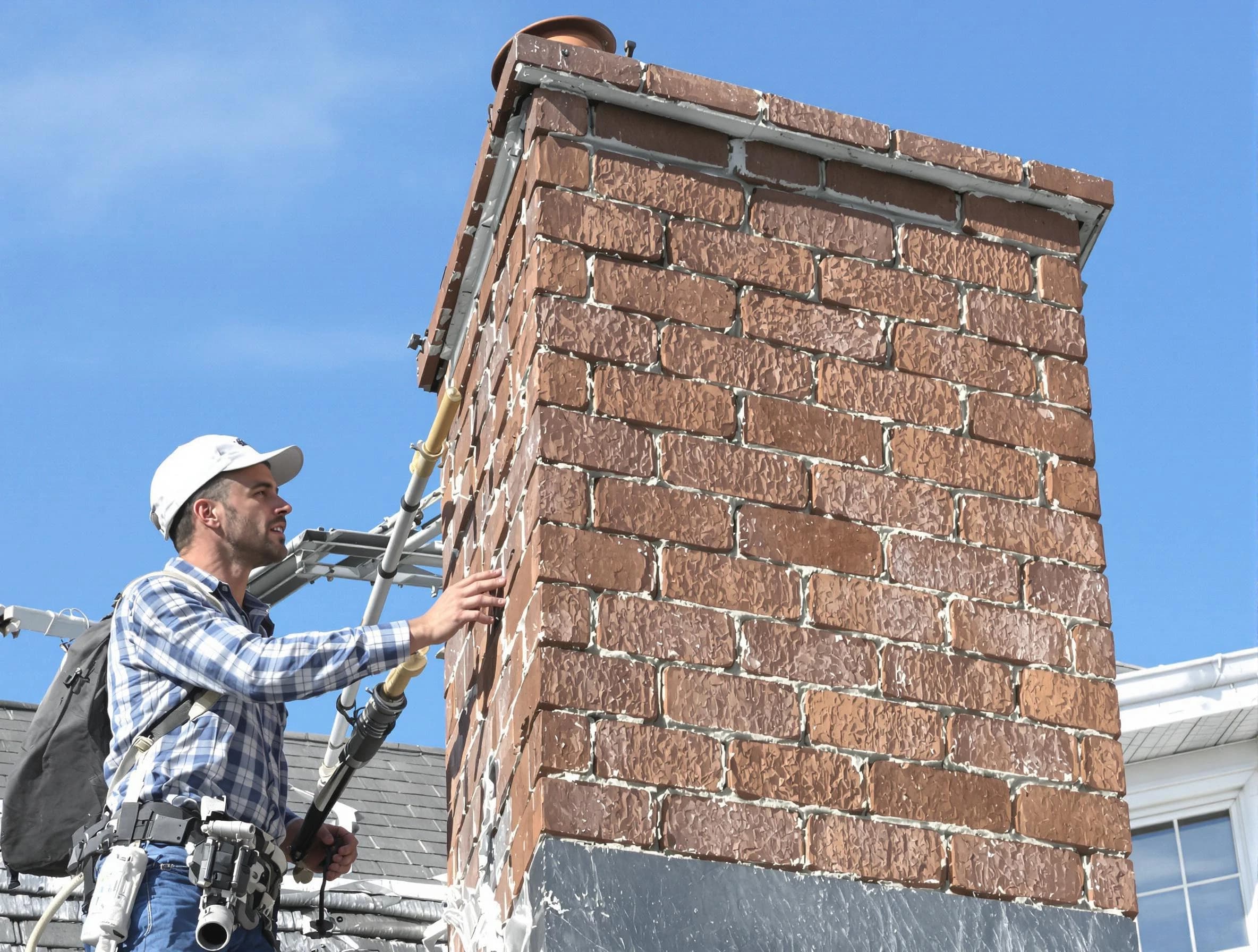 Brickwork for a chimney rebuild by Pleasantville Chimney Sweep in Pleasantville, NJ