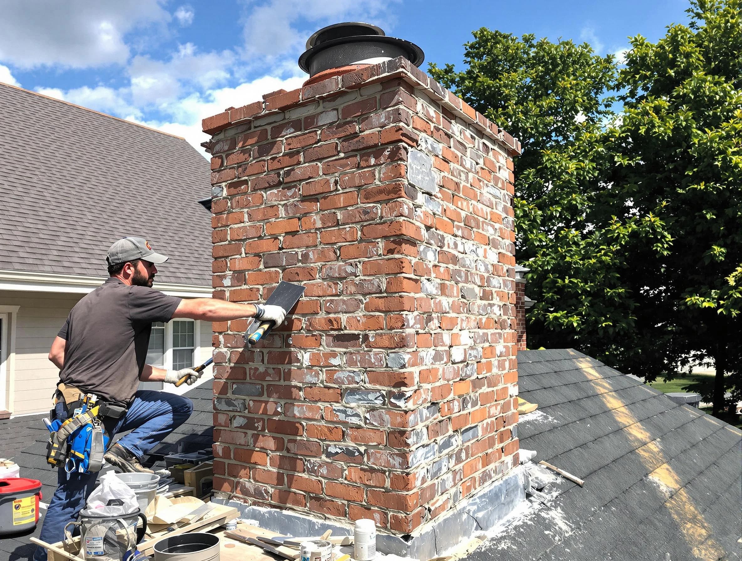 Completed chimney rebuild by Pleasantville Chimney Sweep in Pleasantville, NJ