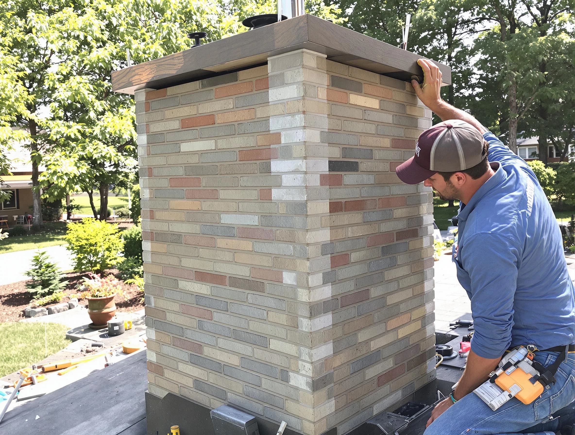 Pleasantville Chimney Sweep completing a modern chimney remodel in Pleasantville, NJ