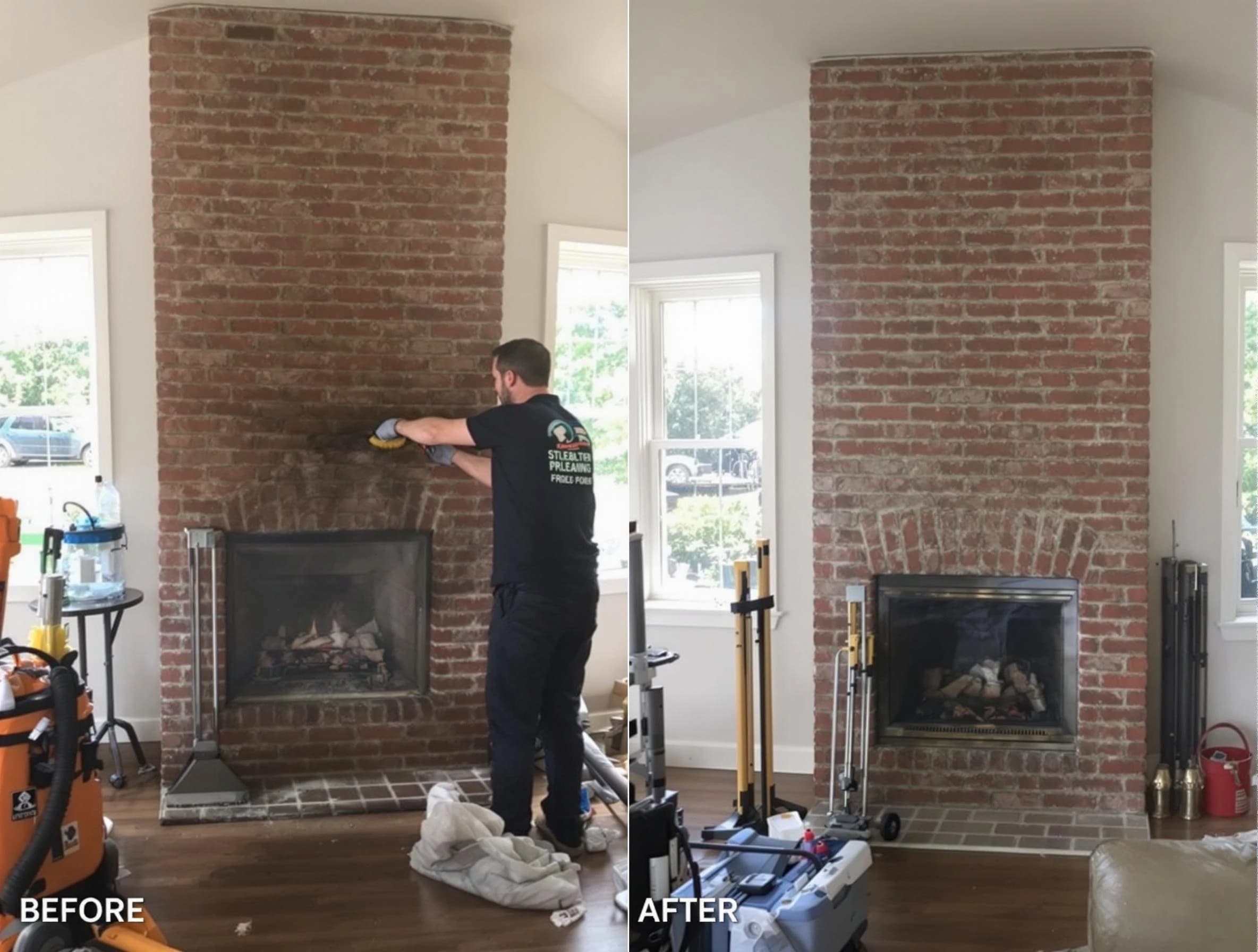 Finished chimney sweeping service by Pleasantville Chimney Sweep in Pleasantville, NJ