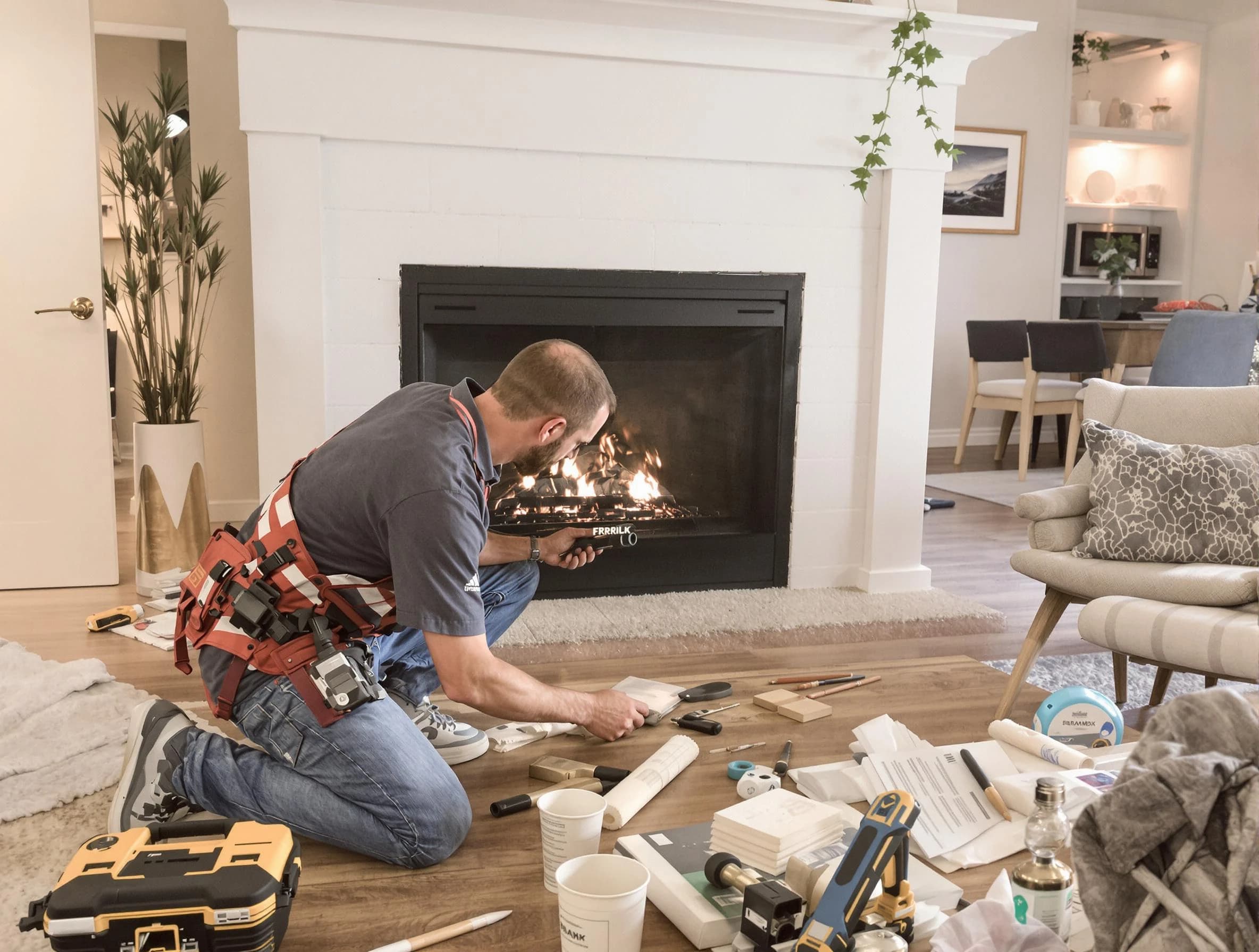 Pleasantville Chimney Sweep performing fireplace repair in Pleasantville, NJ